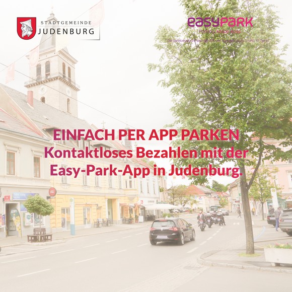PARKTICKETS PER APP BEZAHLEN - AB SOFORT IN JUDENBURG