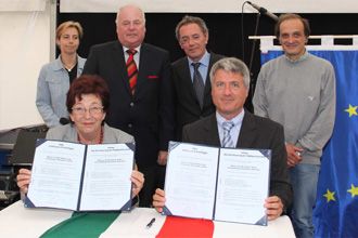 Unterschrift zur Verlängerung der Städtepartnerschaft Unterschrift zur Verlängerung der Städtepartnerschaft