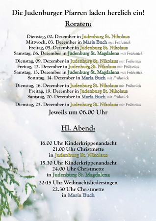 Hl. Abend in Judenburg St. Nikolaus